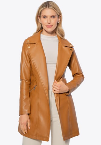 Wittchen Women's Faux Leather Coat Brown Brown Leatherette