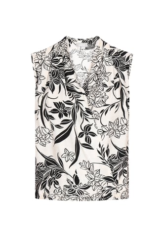 usha Blouse vrouwen gebroken wit zwart