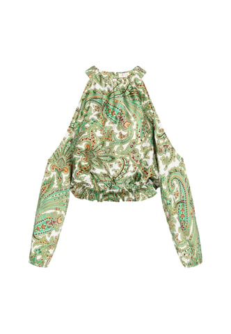 IZIA Blouse vrouwen groen veelkleurig