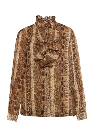 Faina Blouse women brown beige