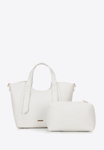 Wittchen Women's suitcase with removable pouch off-white eco-leather