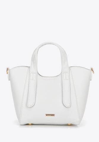 Wittchen Women's mini suitcase with removable pouch off-white eco-leather