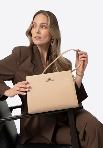 Wittchen Women's Leather Case with Straps Beige Natural Leather