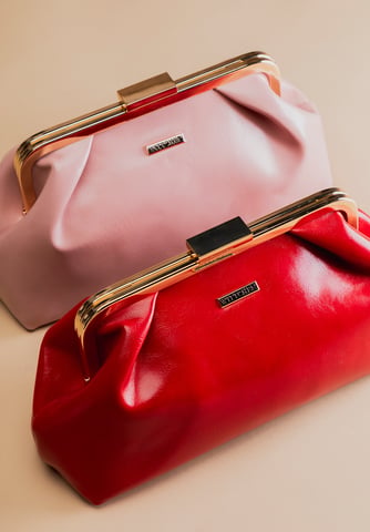 Wittchen Women's handbag made of imitation leather with a clasp pink