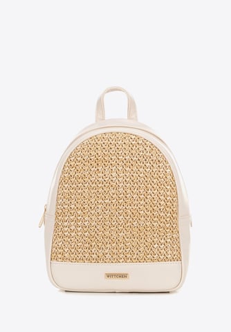 Wittchen Women's backpack with a weave cream and beige eco-leather