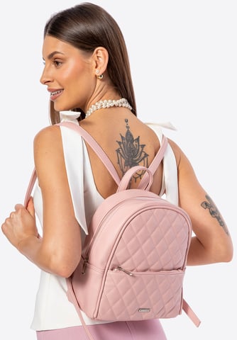Wittchen Women's Backpack in Imitation Leather with Stitching Pink Pink Eco-leat