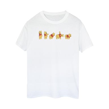 Disney Womens/Ladies Winnie The Pooh Stretching Cotton Boyfriend T-Shirt (White)