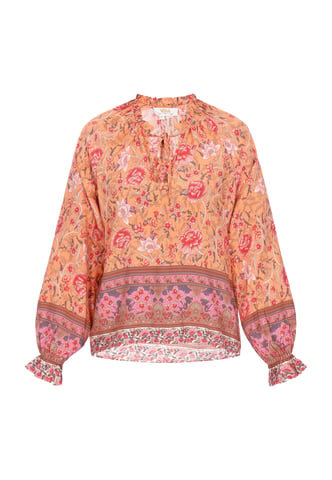 usha Blouse vrouwen oranje veelkleurig