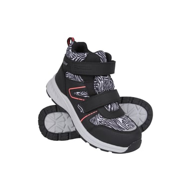 Mountain Warehouse Childrens/Kids Jupiter Adaptive Leopard Print Walking Boots (Monochrome)