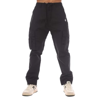 Men's Marcelo Burlon Cross Nylon Cargo Pants in Black-White