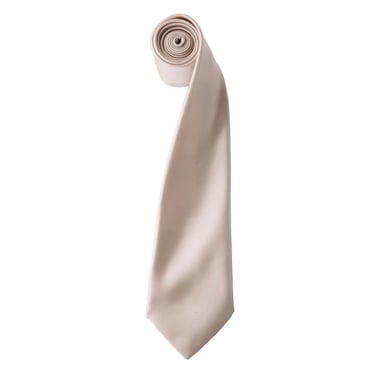 Premier Colours Collection Satin Tie (Natural)