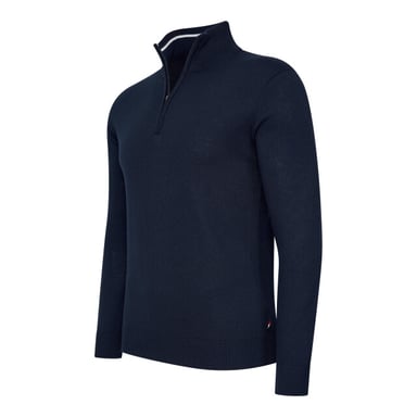 Cappuccino Italia Trui Bergamo Zip Pullover Blue