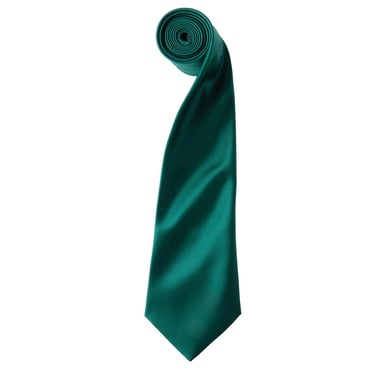 Premier Colours Collection Satin Tie (Emerald)