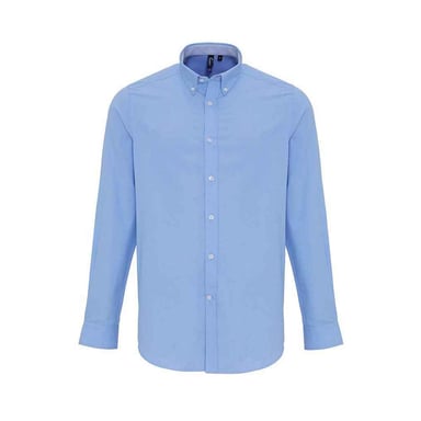 Premier Mens Stripe Oxford Shirt (Oxford Blue)