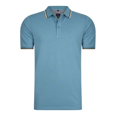 Mario Russo Polo SS Tipped Polo Edward Blue