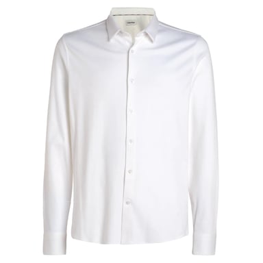 Calvin Klein Overhemden Smooth Cotton Slim Overhemd White