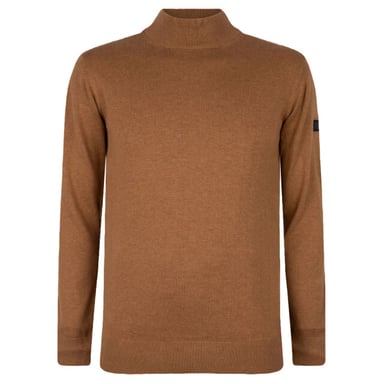 Presly & Sun Trui Jordan Mock Turtle Pullover Brown