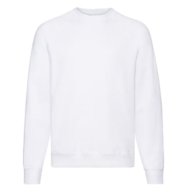 Fruit of the Loom Unisex Adult Classic Plain Raglan Sweatshirt (White)