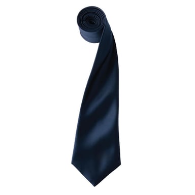 Premier Colours Collection Satin Tie (Navy)