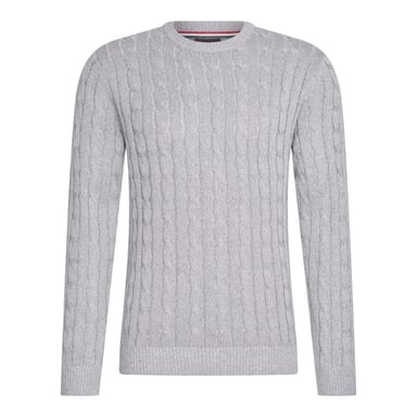 Cappuccino Italia Sweaters Cable Pullover Grijs Grey
