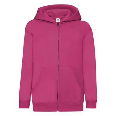 Fruit of the Loom Childrens/Kids Classic Hooded Jacket (Fuchsia)