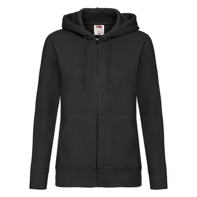 Fruit of the Loom Womens/Ladies Premium Sweat Hoodie (Black)