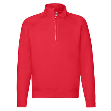 Fruit of the Loom Unisex Adult Premium Quarter Zip Raglan Sweatshirt (Red)