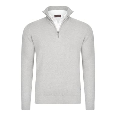 Cappuccino Italia Trui Mock Zip Pullover Grey