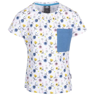 Trespass Girls Pleasantly Floral T-Shirt (White/Blue/Yellow)