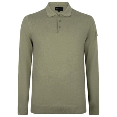 Presly & Sun Trui Brad Long Sleeve Knitted Polo Green