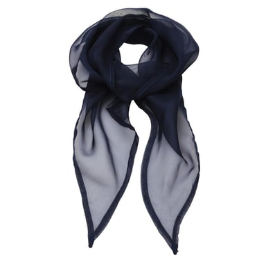 Premier Womens/Ladies Chiffon Scarf (Navy)