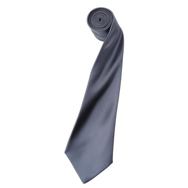 Premier Colours Collection Satin Tie (Steel)