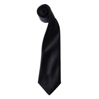 Premier Colours Collection Satin Tie (Black)