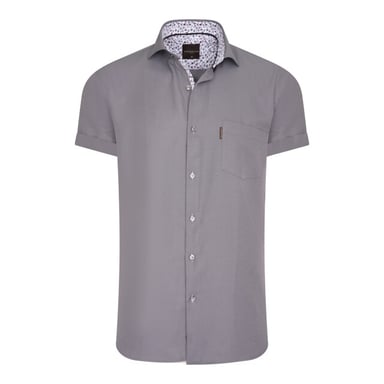 Cappuccino Italia Overhemden Short Sleeve Blouse Antraciet Grey