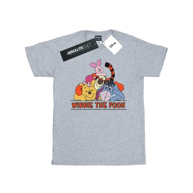 Disney Mens Winnie The Pooh Group T-Shirt (Sports Grey)