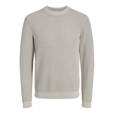 Jack & Jones Trui Rib Washed Knit Crew Neck Grey