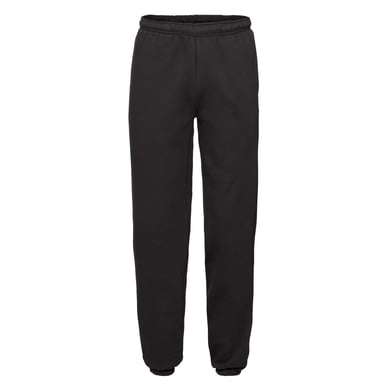 Fruit of the Loom Unisex Adult Premium Elasticated Cuff Jogging Bottoms (Black)
