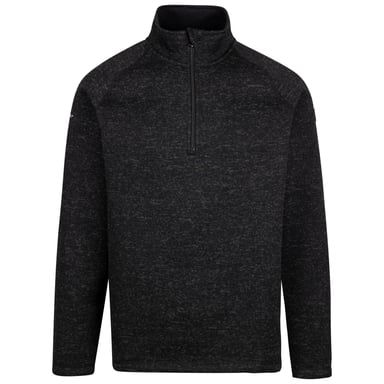 Trespass Mens Corsham Marl Half Zip Fleece Top (Black)