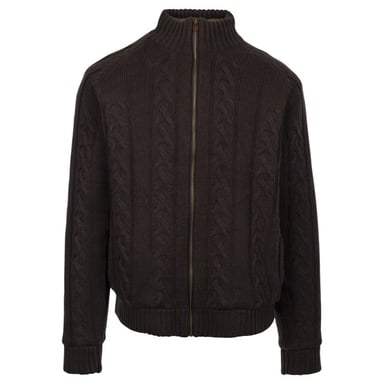 Trespass Mens Dipton Knitted Jacket (Dark Grey)