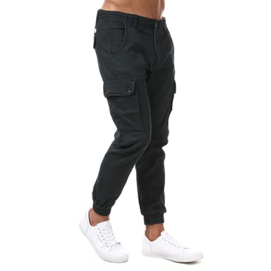 Men's Jack Jones Paul Warner Slim Fit Cargo Pants in Black
