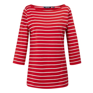 Regatta Womens/Ladies Bayletta 3/4 Sleeve Top (High Risk Red/White)
