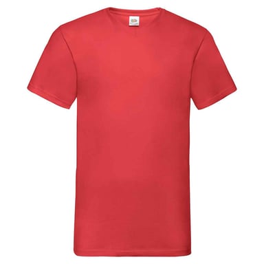 Fruit of the Loom Unisex Adult Valueweight V Neck T-Shirt (Red)