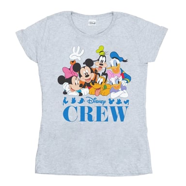 Disney Womens/Ladies Mickey Mouse Disney Friends Cotton T-Shirt (Sports Grey)