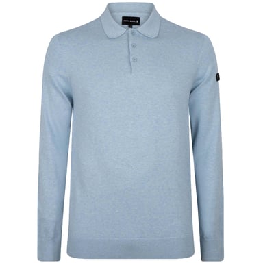Presly & Sun Trui Brad Long Sleeve Knitted Polo Blue