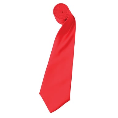 Premier Colours Collection Satin Tie (Strawberry Red)