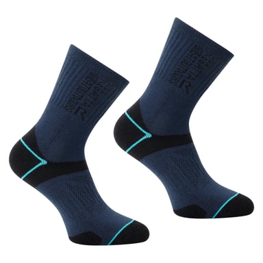 Regatta Womens/Ladies Blister Protection II Boot Socks (Navy/Aruba Blue)