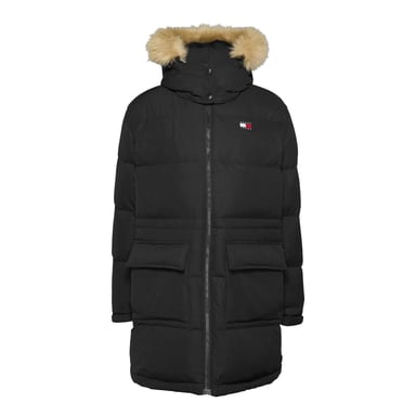 Tommy Jeans Jas winter Midi Alaska Faux Fur Jacket Black