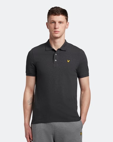 Lyle & Scott Plain Polo Shirt in Dark Grey
