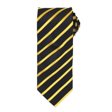 Premier Stripe Sports Tie (Black/Gold)