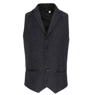 Premier Mens Herringbone Waistcoat (Charcoal)